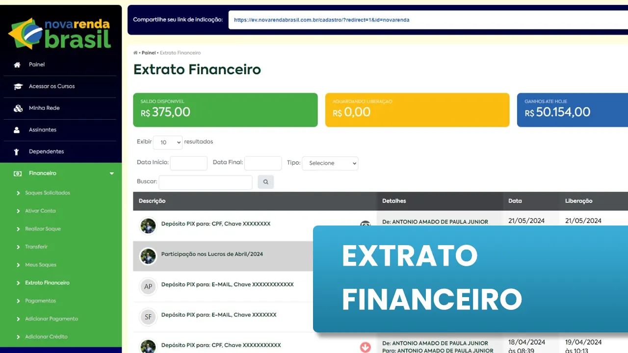 Extrato Financeiro