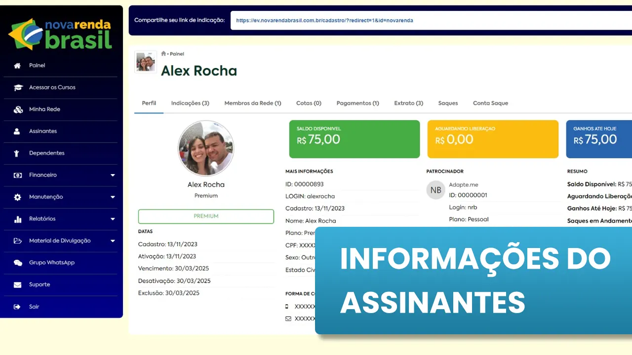 Informações de Assinantes